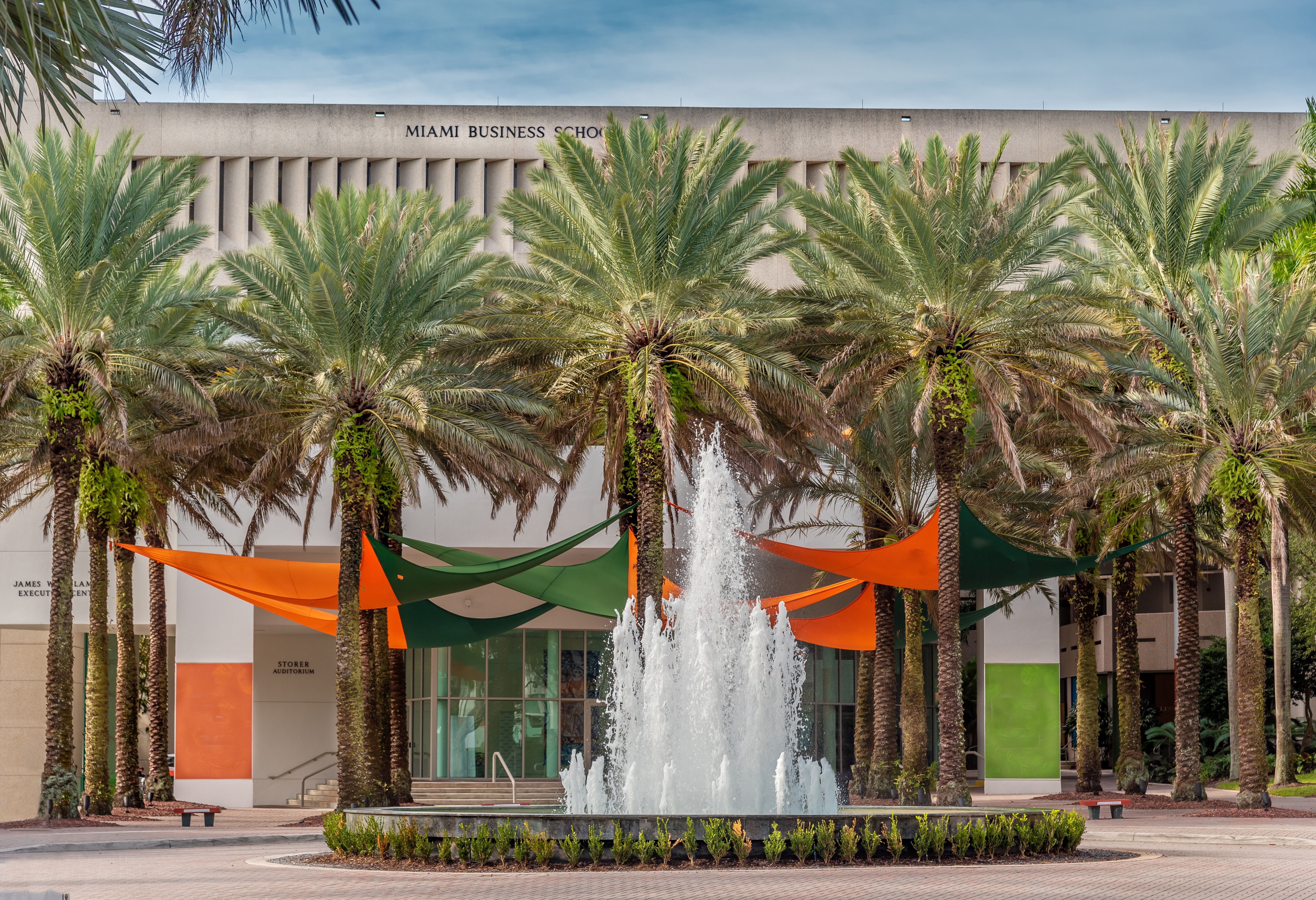 Fountain outside Miami Business School
