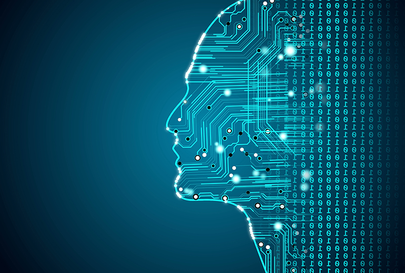 A graphic depicting machine learning