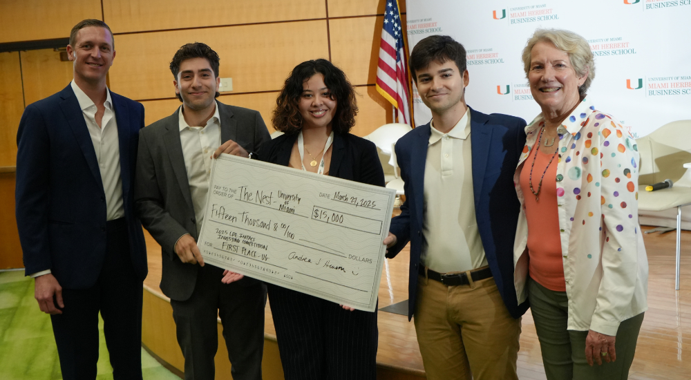 Undergraduate winning team